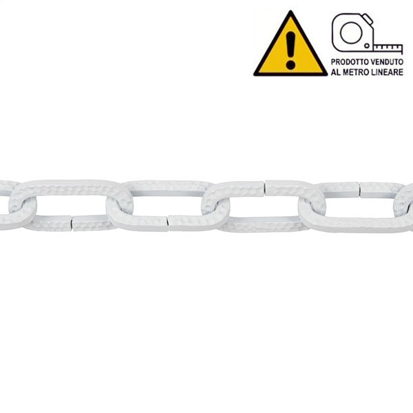 MINUTEX Catena Filo Quadro in Acciaio Bianco MOD. 886 D.MM 2 - MINUTEX